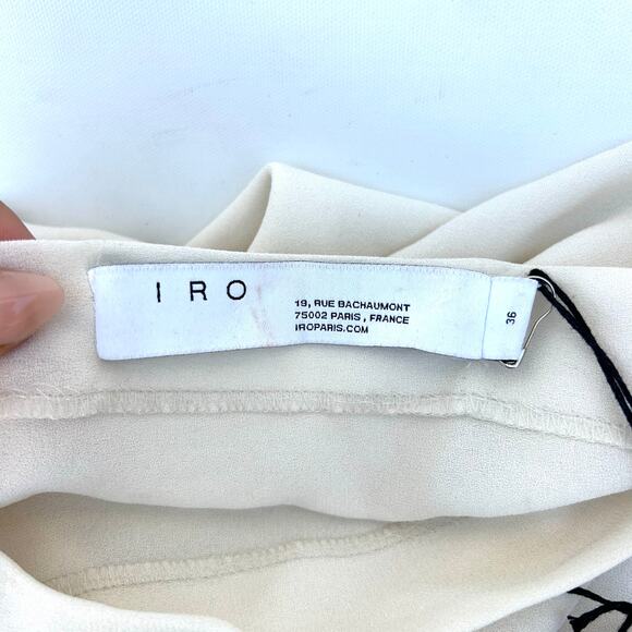 New IRO Ferila One Shoulder Chalk White Mini Cocktail Dress Structural Size 36 4 - Picture 11 of 11